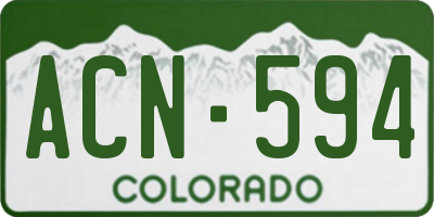 CO license plate ACN594