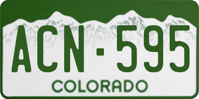 CO license plate ACN595