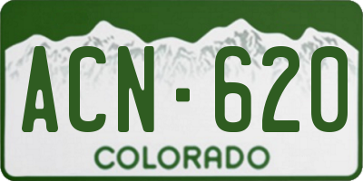 CO license plate ACN620