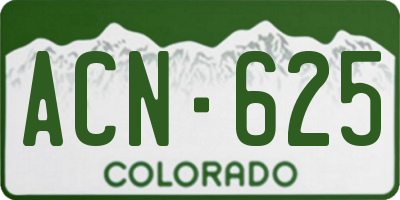 CO license plate ACN625