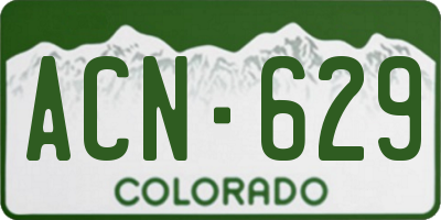 CO license plate ACN629