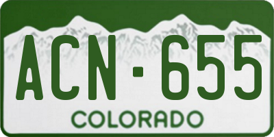 CO license plate ACN655