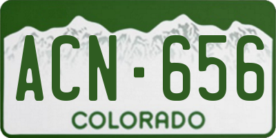 CO license plate ACN656