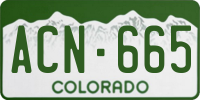 CO license plate ACN665