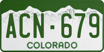 CO license plate ACN679