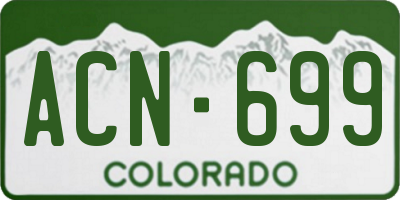 CO license plate ACN699