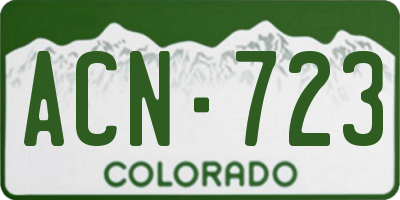 CO license plate ACN723