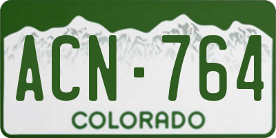 CO license plate ACN764