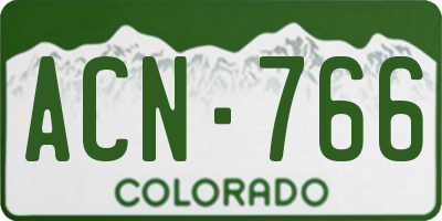 CO license plate ACN766
