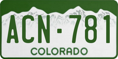 CO license plate ACN781
