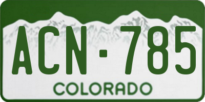 CO license plate ACN785