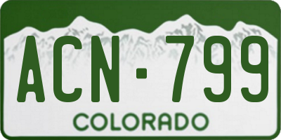 CO license plate ACN799