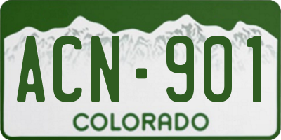 CO license plate ACN901