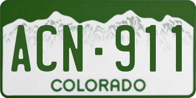 CO license plate ACN911