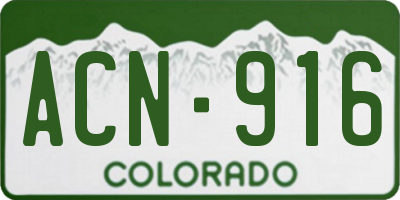 CO license plate ACN916
