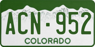 CO license plate ACN952