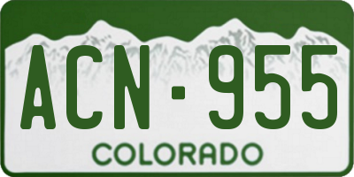 CO license plate ACN955