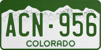 CO license plate ACN956