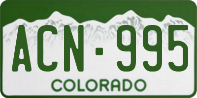 CO license plate ACN995