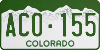 CO license plate ACO155