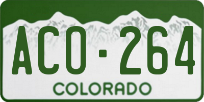 CO license plate ACO264