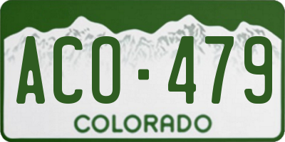 CO license plate ACO479