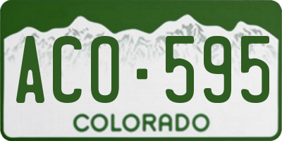 CO license plate ACO595