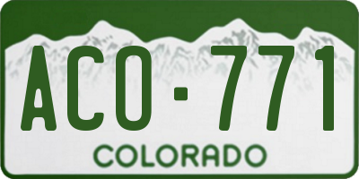 CO license plate ACO771