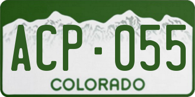 CO license plate ACP055