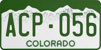 CO license plate ACP056