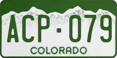 CO license plate ACP079