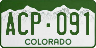 CO license plate ACP091