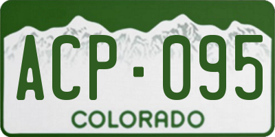 CO license plate ACP095