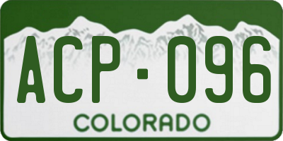 CO license plate ACP096