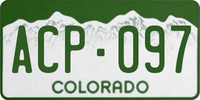 CO license plate ACP097