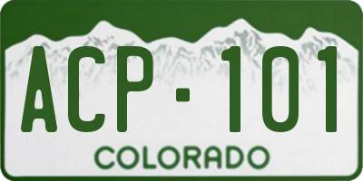 CO license plate ACP101