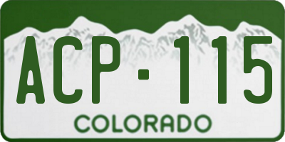 CO license plate ACP115