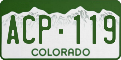 CO license plate ACP119
