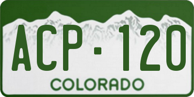 CO license plate ACP120