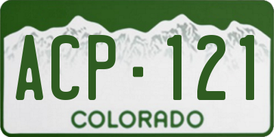 CO license plate ACP121
