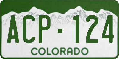 CO license plate ACP124