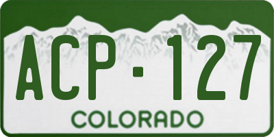 CO license plate ACP127