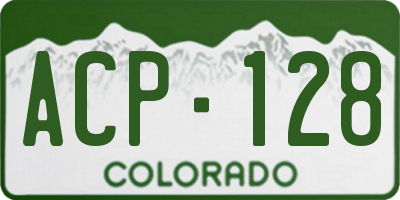 CO license plate ACP128