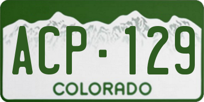 CO license plate ACP129