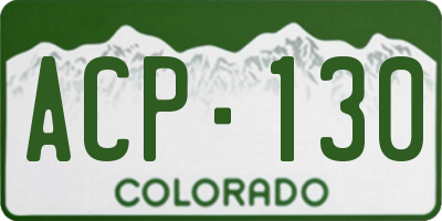 CO license plate ACP130