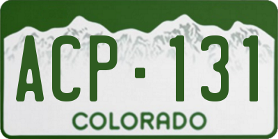 CO license plate ACP131