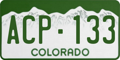 CO license plate ACP133