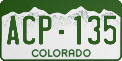 CO license plate ACP135