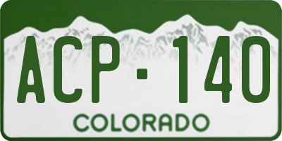 CO license plate ACP140