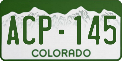 CO license plate ACP145